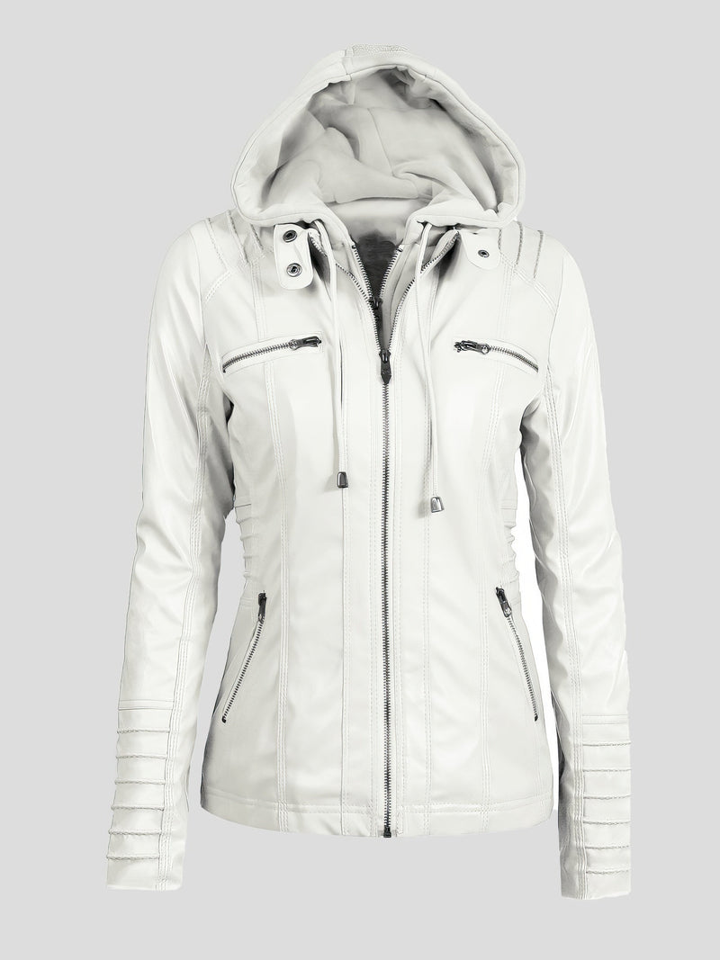 Jackets - Faux Leather Jacket - MsDressly