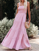 Maxi Dresses - Sling Belted Striped Sleeveless Dress - MsDressly