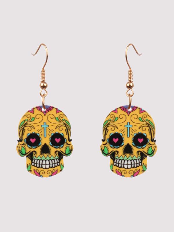 Women's Earrings Halloween Hip Hop Skull Fear Earrings - Earrings - INS | Online Fashion Free Shipping Clothing, Dresses, Tops, Shoes - 07/09/2021 - Accs & Jewelry - color-blue