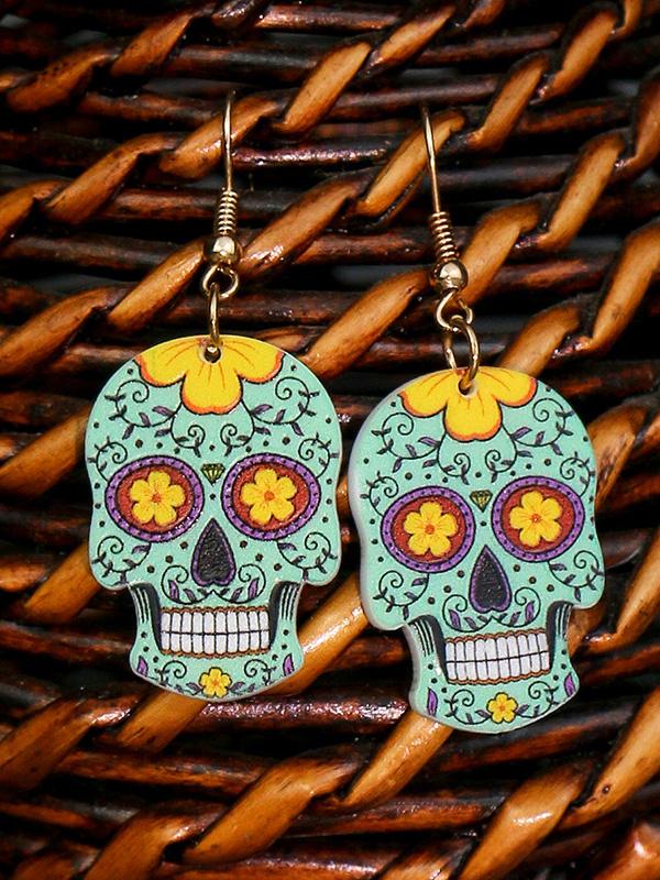 Women's Earrings Halloween Hip Hop Skull Fear Earrings - Earrings - INS | Online Fashion Free Shipping Clothing, Dresses, Tops, Shoes - 07/09/2021 - Accs & Jewelry - color-blue