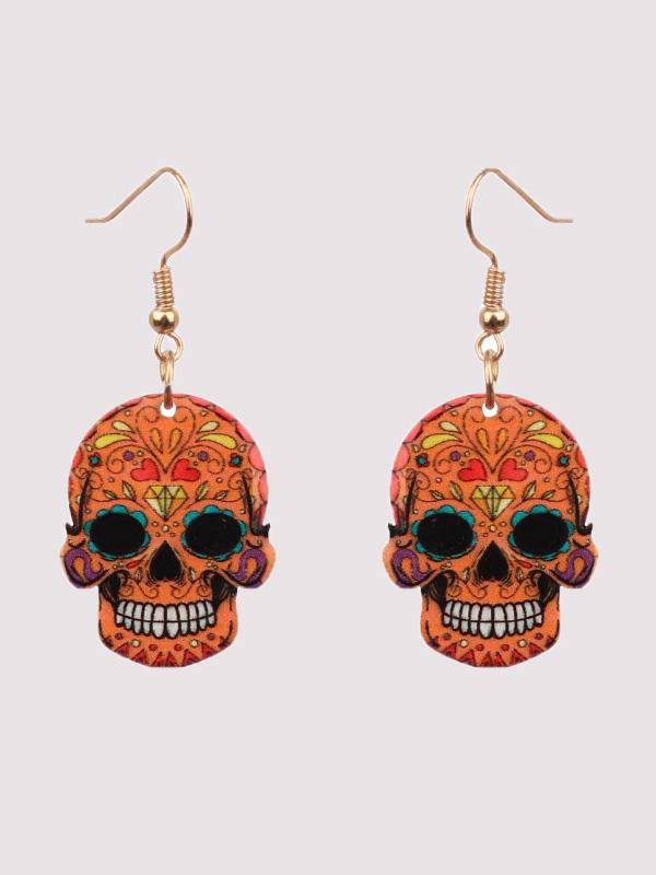 Women's Earrings Halloween Hip Hop Skull Fear Earrings - Earrings - INS | Online Fashion Free Shipping Clothing, Dresses, Tops, Shoes - 07/09/2021 - Accs & Jewelry - color-blue