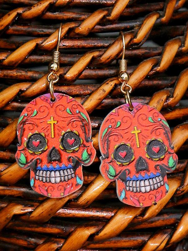 Women's Earrings Halloween Hip Hop Skull Fear Earrings - Earrings - INS | Online Fashion Free Shipping Clothing, Dresses, Tops, Shoes - 07/09/2021 - Accs & Jewelry - color-blue