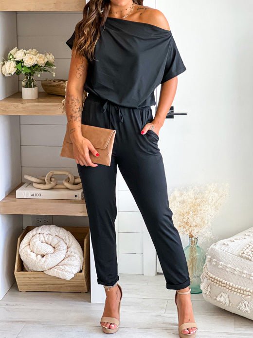 Women's Sets Off-Shoulder Short Sleeve Top & Pants Two-Piece Set - Sets - Instastyled | Online Fashion Free Shipping Clothing, Dresses, Tops, Shoes - 23/05/2022 - 30-40 - Bottoms